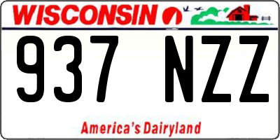 WI license plate 937NZZ