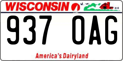 WI license plate 937OAG