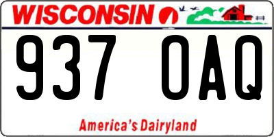 WI license plate 937OAQ