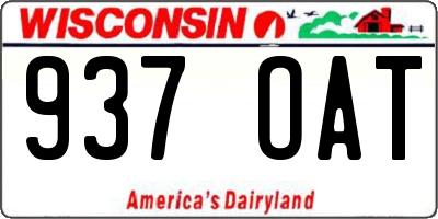WI license plate 937OAT