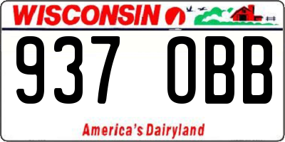 WI license plate 937OBB