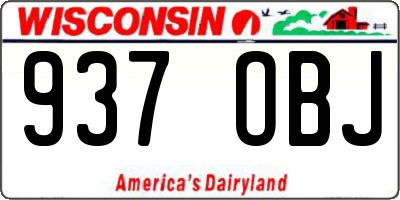 WI license plate 937OBJ