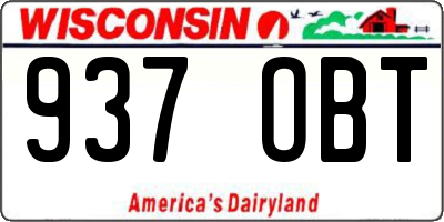 WI license plate 937OBT