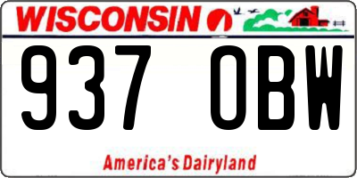 WI license plate 937OBW