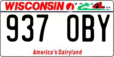WI license plate 937OBY