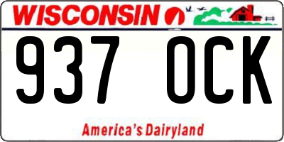 WI license plate 937OCK