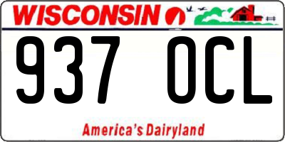 WI license plate 937OCL
