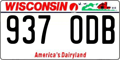WI license plate 937ODB