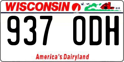 WI license plate 937ODH