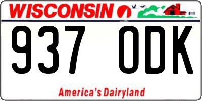 WI license plate 937ODK
