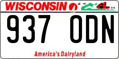WI license plate 937ODN