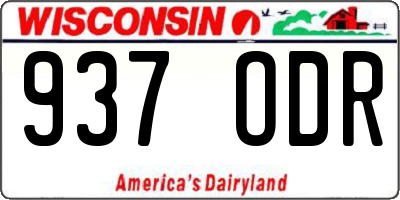 WI license plate 937ODR