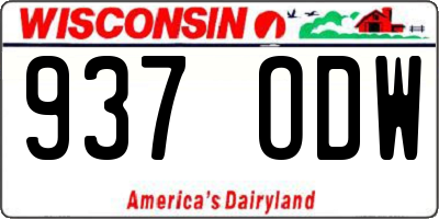 WI license plate 937ODW