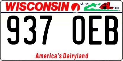 WI license plate 937OEB