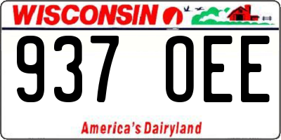 WI license plate 937OEE