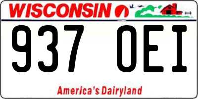WI license plate 937OEI