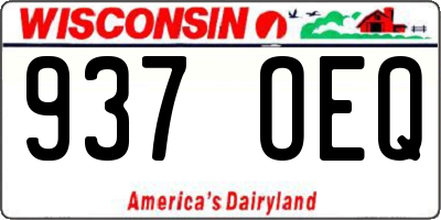 WI license plate 937OEQ