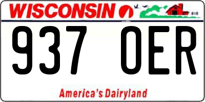 WI license plate 937OER