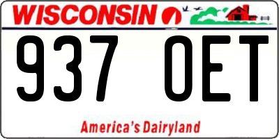 WI license plate 937OET