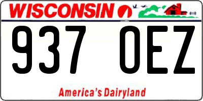 WI license plate 937OEZ
