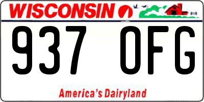 WI license plate 937OFG