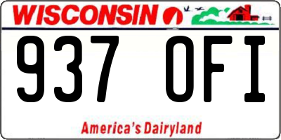 WI license plate 937OFI