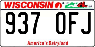 WI license plate 937OFJ