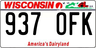 WI license plate 937OFK