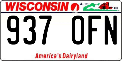 WI license plate 937OFN