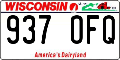 WI license plate 937OFQ