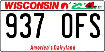 WI license plate 937OFS