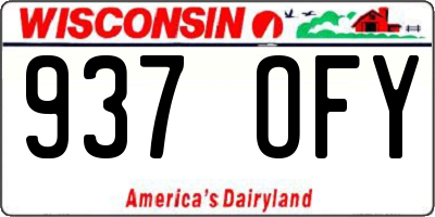 WI license plate 937OFY