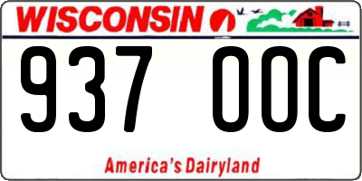 WI license plate 937OOC