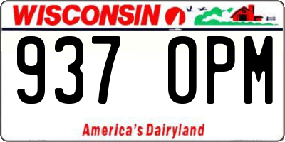 WI license plate 937OPM