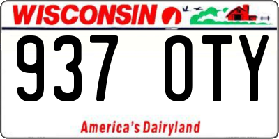 WI license plate 937OTY