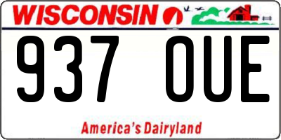 WI license plate 937OUE