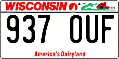 WI license plate 937OUF