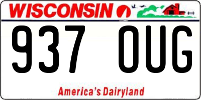 WI license plate 937OUG