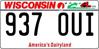 WI license plate 937OUI