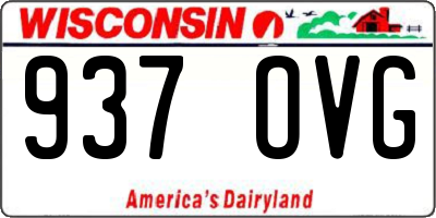 WI license plate 937OVG