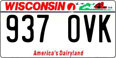 WI license plate 937OVK