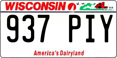 WI license plate 937PIY
