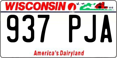 WI license plate 937PJA