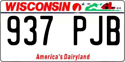WI license plate 937PJB