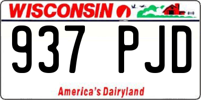 WI license plate 937PJD