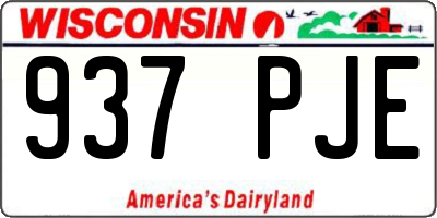 WI license plate 937PJE