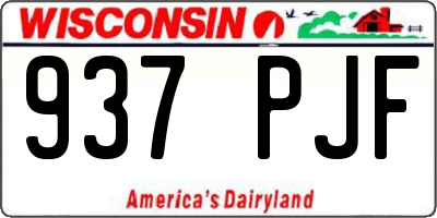 WI license plate 937PJF