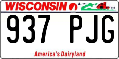 WI license plate 937PJG