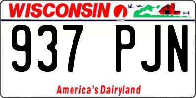 WI license plate 937PJN