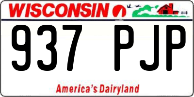 WI license plate 937PJP